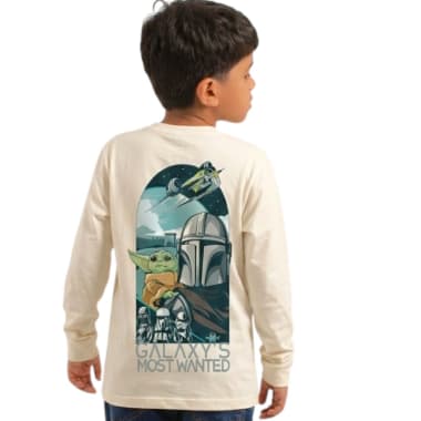 POLO BASICO ML STAR WARS NIÑO MARFIL