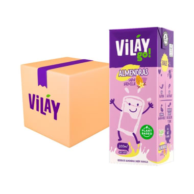 Bebida vegetal almendra vainilla 200 cc Marca Vilay