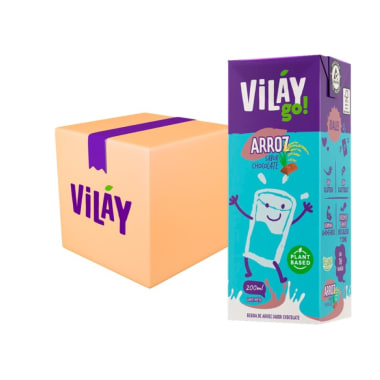 Bebida vegetal arroz chocolate 200 cc Marca Vilay