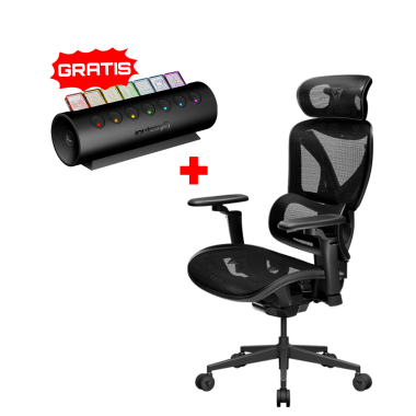 Silla ThunderX3 XTC PRO 360 Mesh Black + Hub Streamplify HUB CTRL 7-RGB-US-FBK 7 Puertos USB