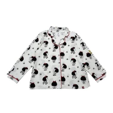 PIJAMA CAMISA Y PANTALON MUJER MAFALDA MARFIL1