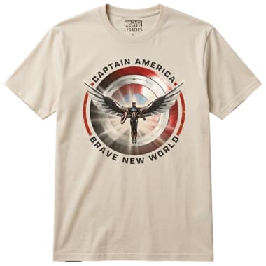 POLO MC CAPITAN AMERICA HOMBRE VAINILLA