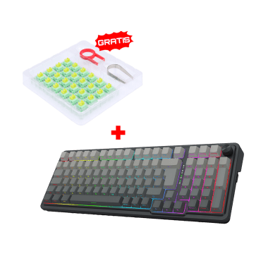 Teclado Redragon EISA MAX K686SP-RGB-MAX Wireless Español Lateral impreso  + Kit Switches Redragon A113 Bullet QT