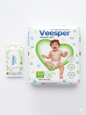 VEESPER PREMIUM PAÑAL TALLA G X 58 C/T. HUM X 50