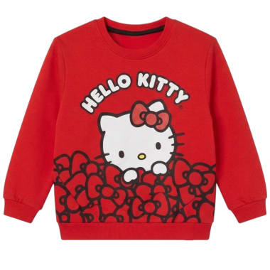 POLERA MODA HELLO KITTY NIÑA ROJO