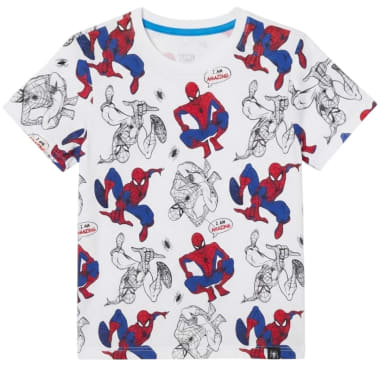 POLO MODA MC SPIDER-MAN NI O BLANCO
