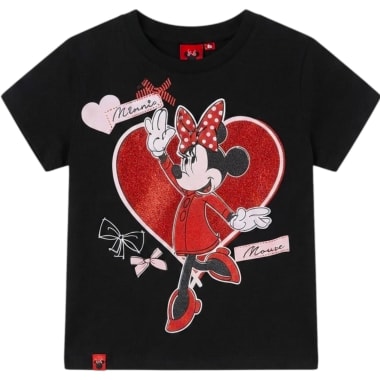 POLO BASICO MC MINNIE MOUSE NI A NEGRO