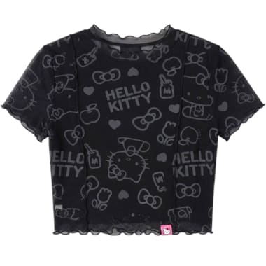 POLO MC HELLO KITTY NEGRO RIB ALGOD N