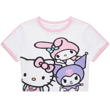 POLO CROP MANGA CORTA HELLO KITTY MUJER RIB