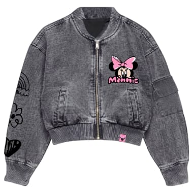 CASACA MODA MINNIE MOUSE NIÑA GRIS