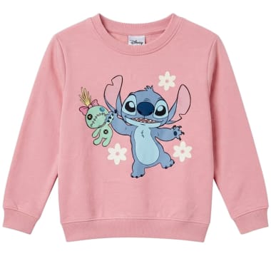 POLERA LILO & STITCH NIÑA ROSADO FRANELA