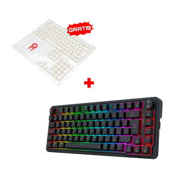 Teclado Redragon UCAL PRO K673 Inalámbrico Español BLACK - RED SWITCH + Keycaps Redragon SCARAB, Spanish A130W-SP WHITE