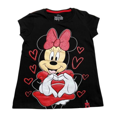 POLO BASICO MC NI A MINNIE MOUSE  NEGRO