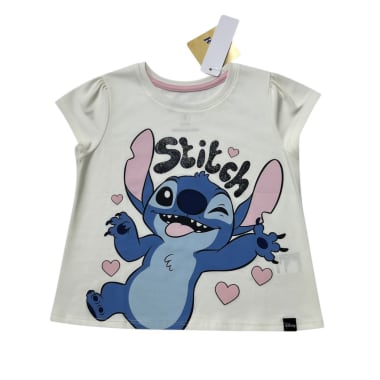 POLO MODA MC NI A LILO & STITCH MARFIL
