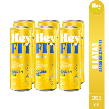 HEY FIT sabor Golden Fizz 355ml Pack 6 Latas