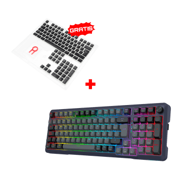 Teclado Redragon BRAGI PRO K688GB Inalambrico Español  + Keycaps Redragon SCARAB, Spanish A130B-SP BLACK