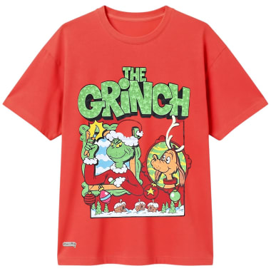 POLO OVERSIZE MUJER THE GRINCH ROJO