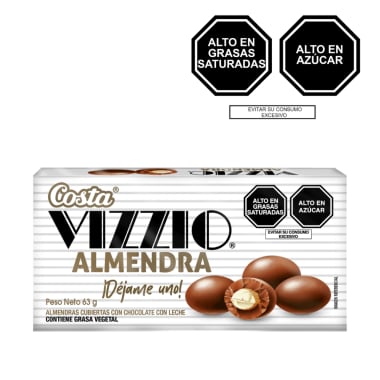 Chocolate con Leche VIZZIO Almendra 63 gr