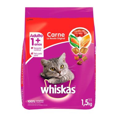 Alimento Para Gato Whiskas Sabor Carne de Res 1.5 Kg