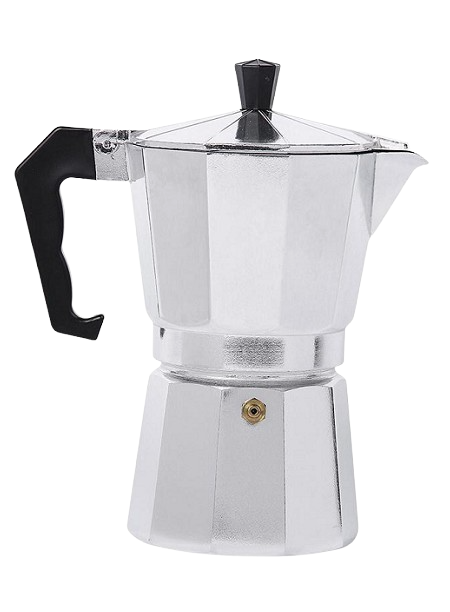 Máquina de café de acero inoxidable, cafetera italiana portátil de gran  capacidad de 8.3 pulgadas, taza de café preparada al aire libre para todas  las