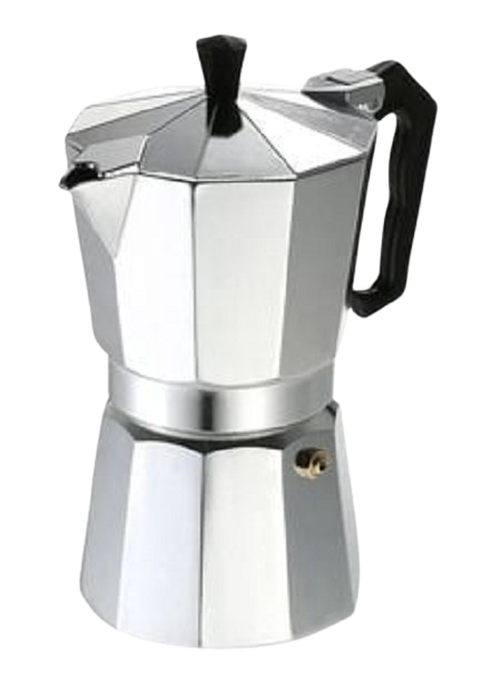 Cafetera Italiana Espresso de Aluminio Serie AFRICA para Vitro Gas Electrica  9 TAZAS