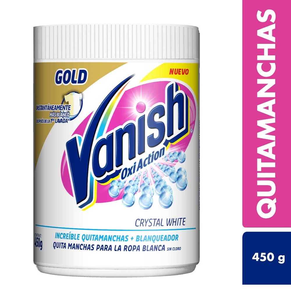 Figura pedestal fácilmente Quitamanchas Vanish Oxi Action Crystal White 450 g