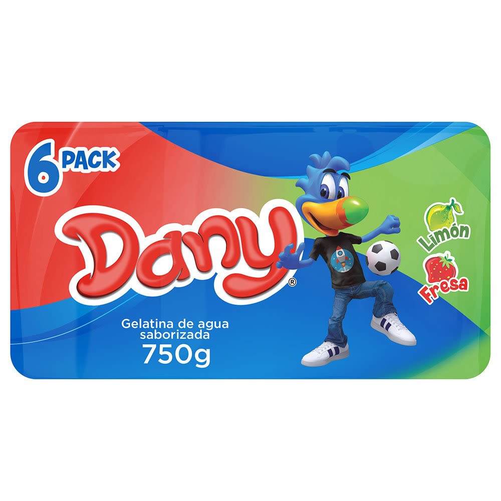 Gelatina Dany Fresa y Lim\u00f3n 125 g x 6