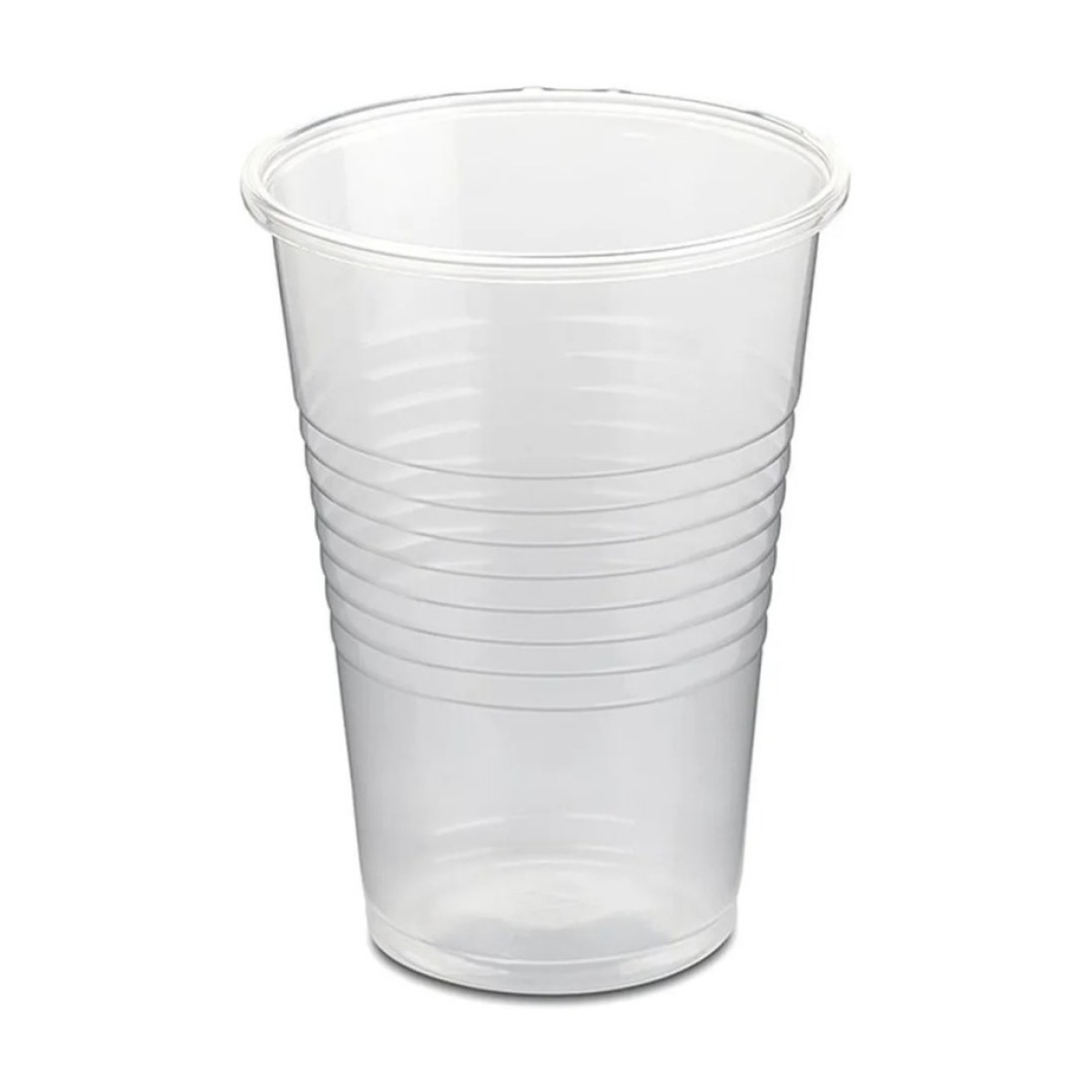 Vaso de plástico transparente 350 con tapa y popotes promocionales, VA-30050