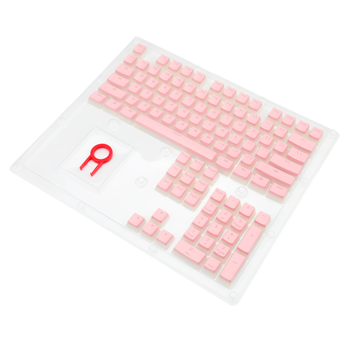 Kit 105 Keycaps Teclas Pbt Rojo Vsg Stardust Cherry Iso * Idioma Español