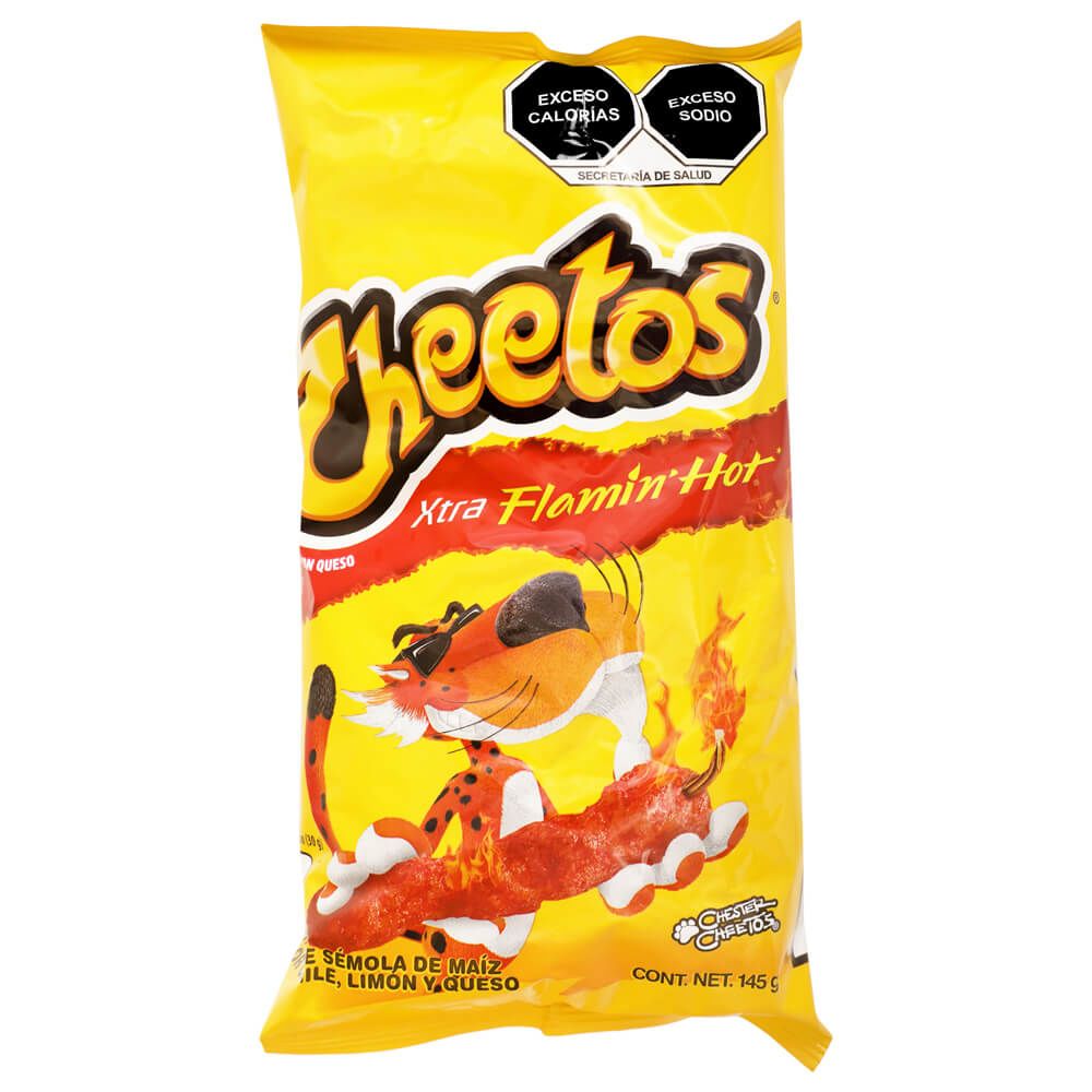 Sabritas Cheetos Xtra Flamin Hot, Mexican Chips 145g Sol, 60 OFF