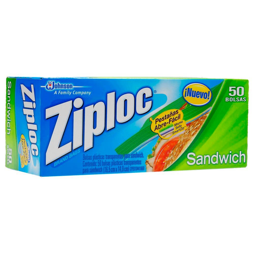 Bolsas Ziploc Herméticas Para Sandwich 50 U