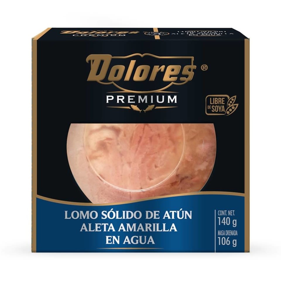 Lomo Sólido de Atún Dolores Premium en Agua 140 gr