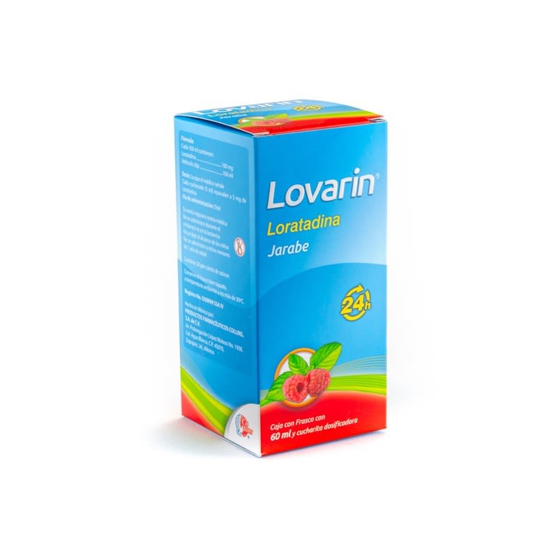 LOVARIN JARABE FCO. 60 ML. 100 MG/100 ML. Loratadina (Sol. Oral) (DF)