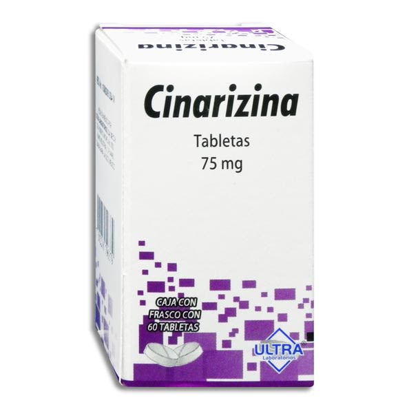 CINARIZINA (Ultra) c/60 TABS. 75 MG. (DF) Cinitaprida (Tabs. Orales).