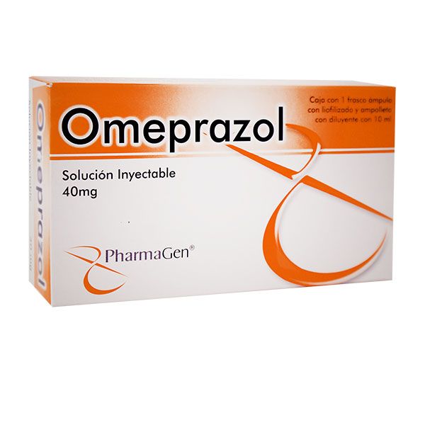 OMEPRAZOL (Pharmagen) Sol. Iny. c/1 FCO. AMP. 40 MG/10 ML. (DF