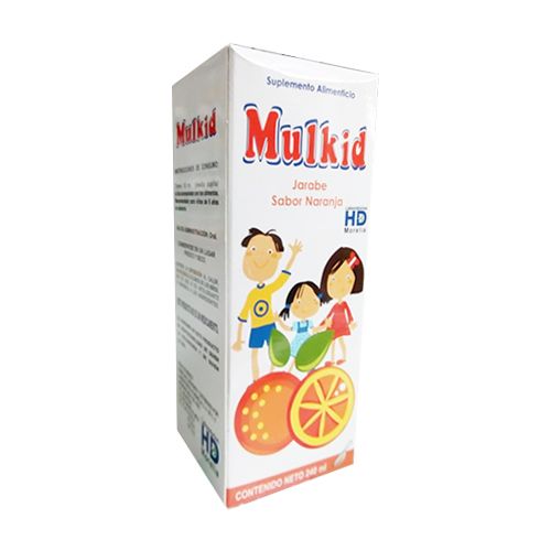 MULKID JARABE Sabor NARANJA 240 ML. Vitaminas y Minerales para la etapa