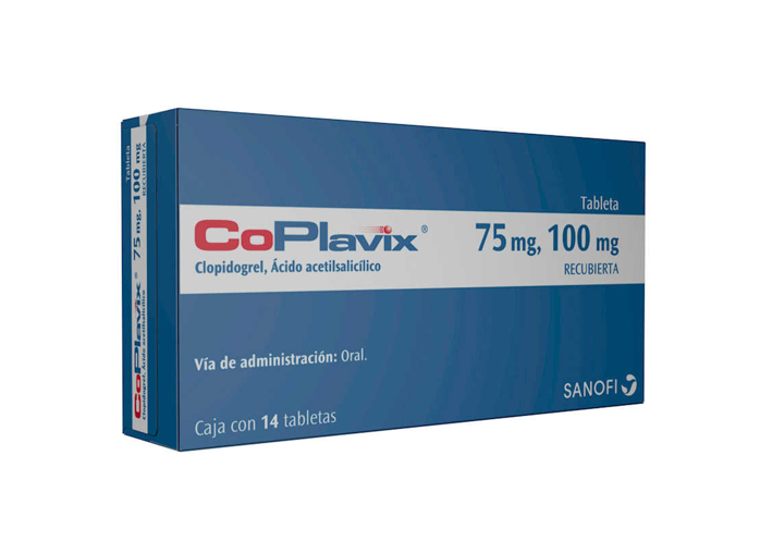 CO PLAVIX 75/100MG TAB 14. Clopidogrel, Ácido acetilsalicílico