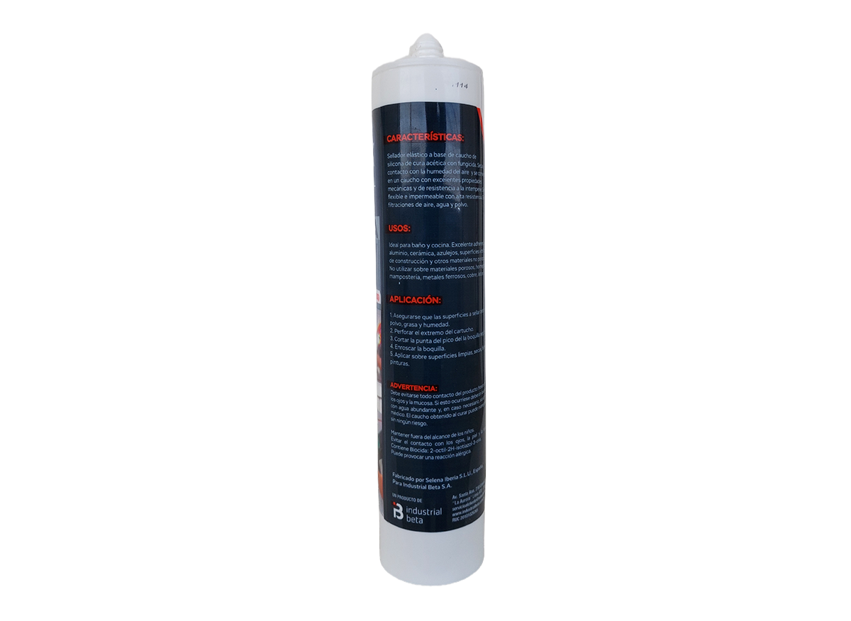 Silicona blanca p/baño y cocina antihongos 280ml HELA - Ferretería Teja