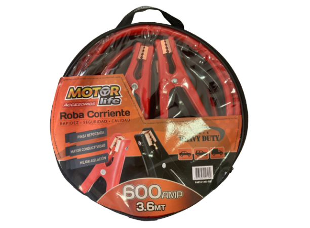 Cable Robacoriente 600 AH 3.6mts Motorlife