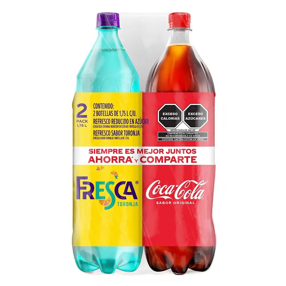 Coca Cola zero azúcar sin cafeína pack 2 botellas 2 l.