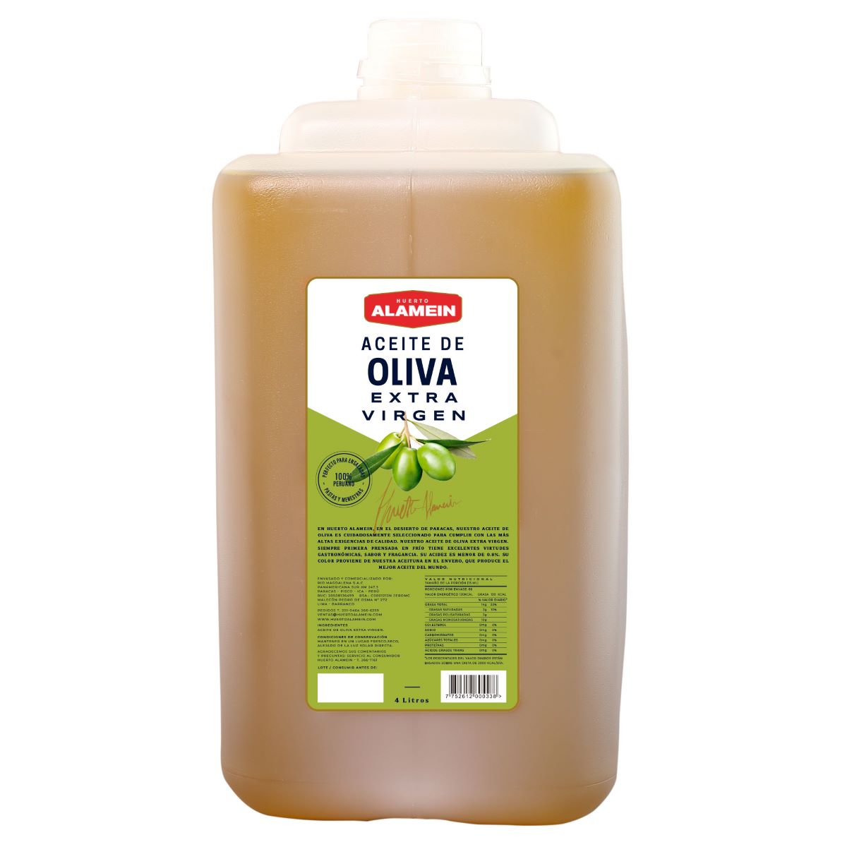 Aceite de Oliva Extra Virgen x 4Lt
