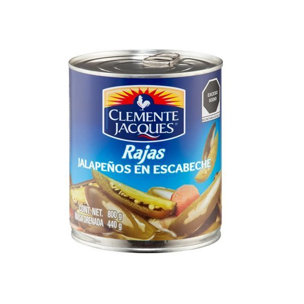 Chiles Clemente Jalapenos En Rajas 800 Gr