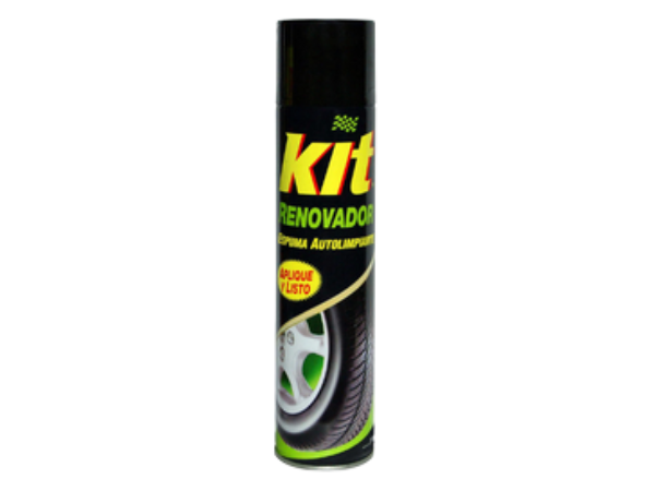 kit renovador de goma Aerosol 360cc para autos 