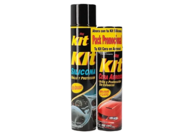 kit silicona + Cera Aerosol (2 unidadesde 420cc/360cc)