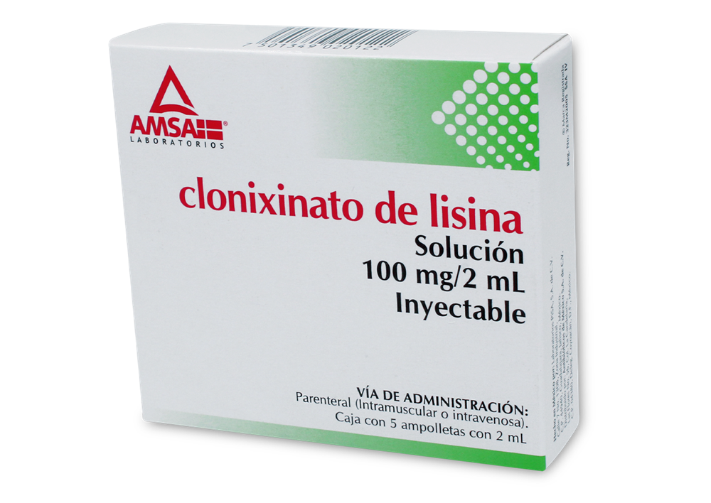 CLONIXINATO DE LISINA 5 AMP. 100MG/2 ML. (LV)