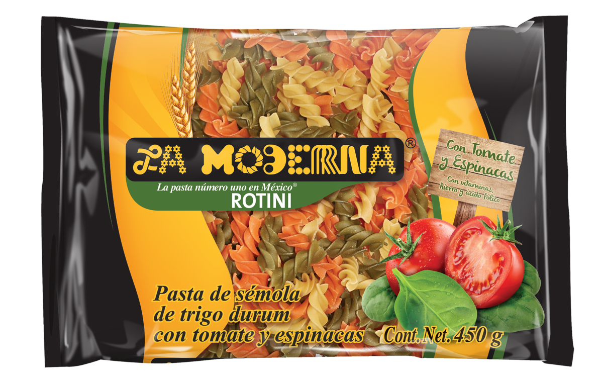 Pasta Rotini Vegetales La Moderna 450 Gr