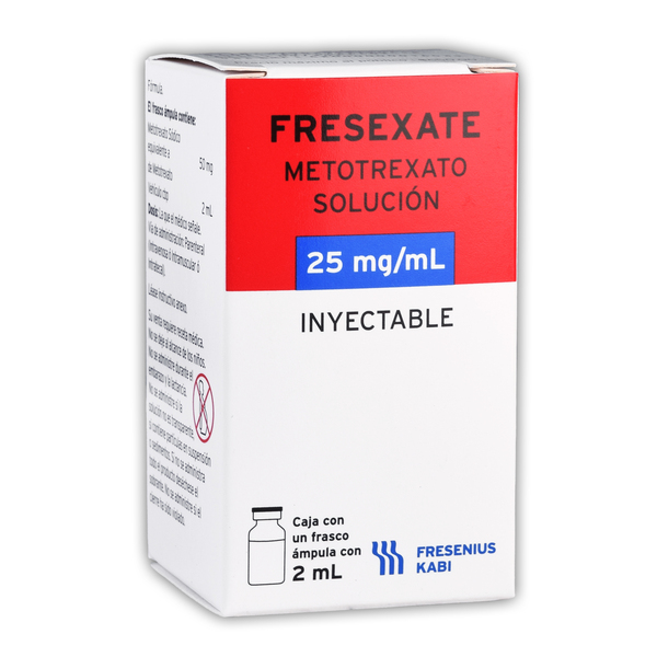 FRESEXATE Sol. Iny. 1 FCO. AMP. 2 ML. 25 MG/1 ML. Metotrexato (Sol