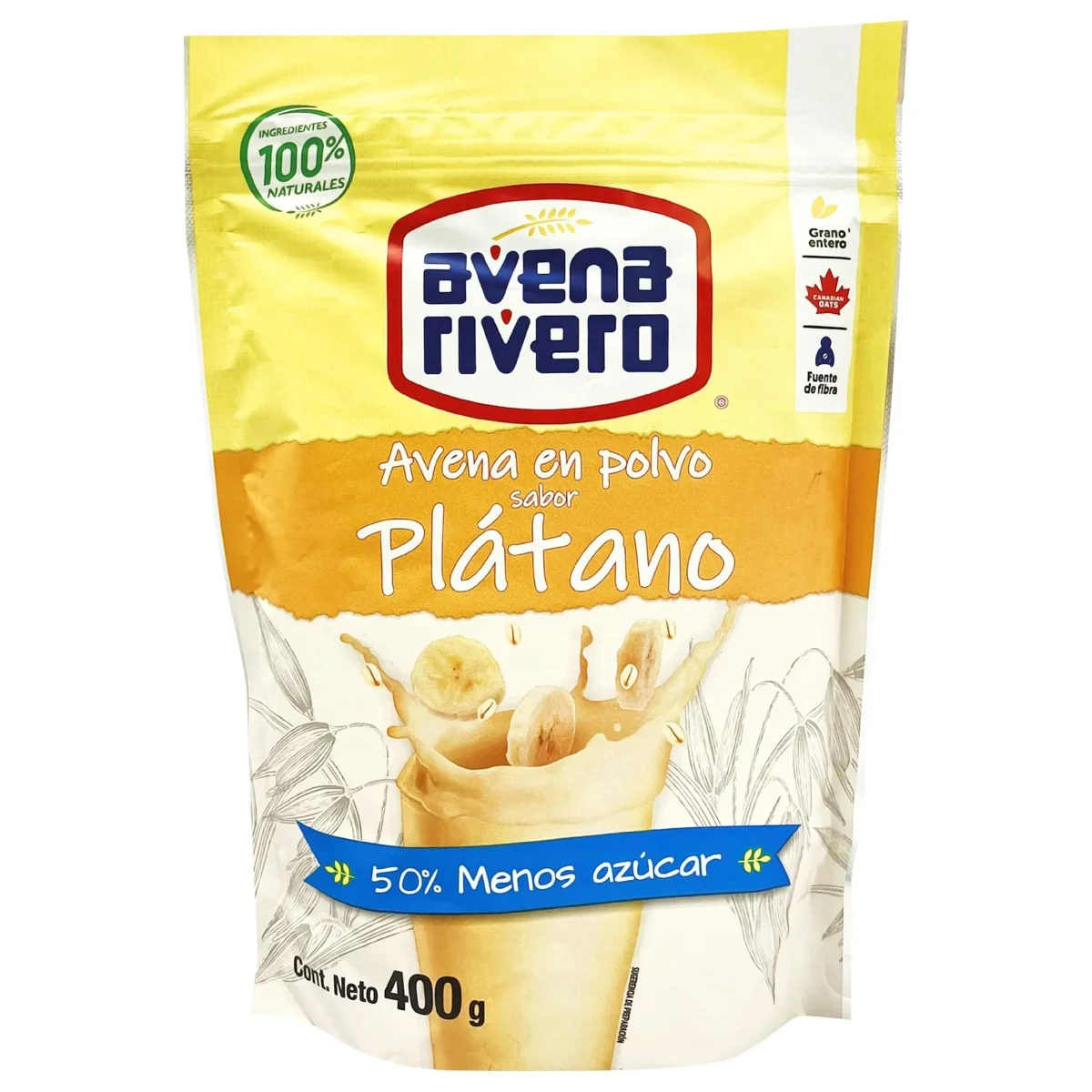 Avena En Polvo Rivero Platano 400 Gr