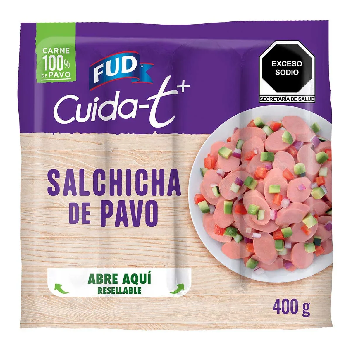 Salchicha De Pavo Fud CuidaT 400Gr