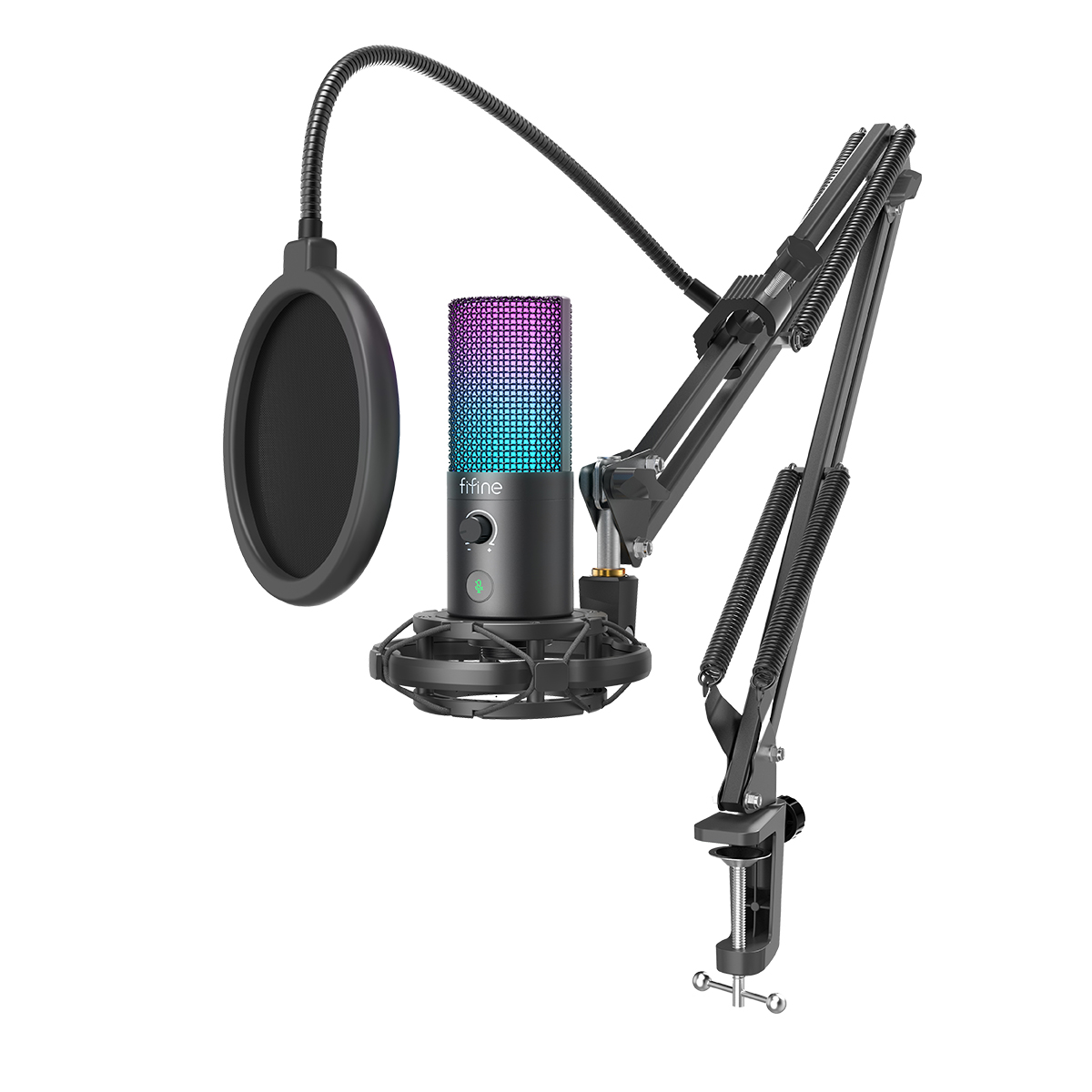 Micrófono Streamplify MIC-48-RGB-TP-BK Soporte de Trípode - Compured Store